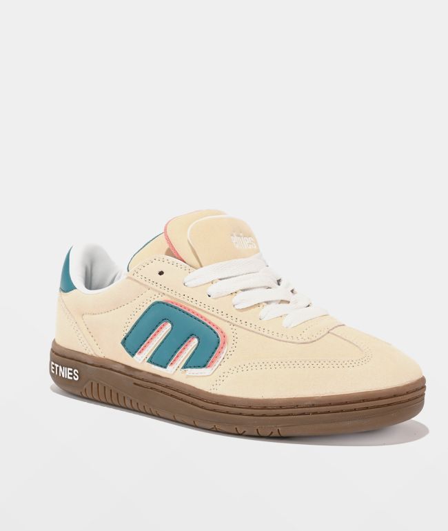 etnies Locut Triple Tongue Tan Skate Shoes - etnies