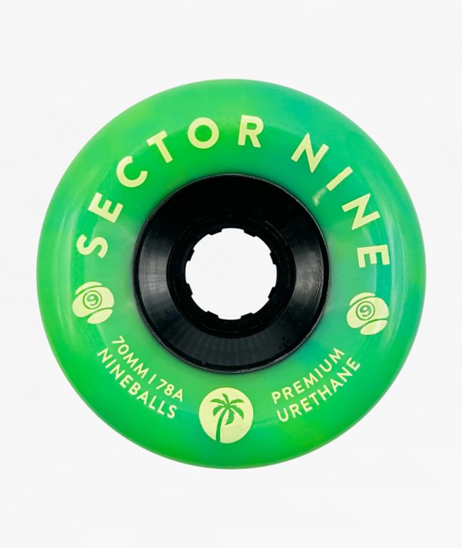 Sector 9 Nineballs 70mm 78a Green Cruiser Skateboard Wheels - Sector 9