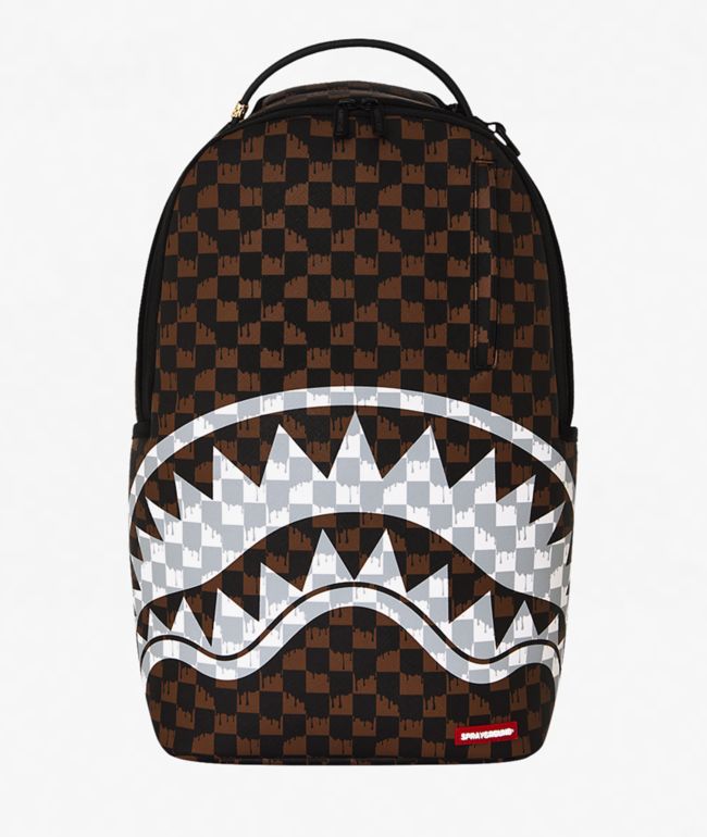 Sprayground Drip Shark Brown Backpack - Sprayground