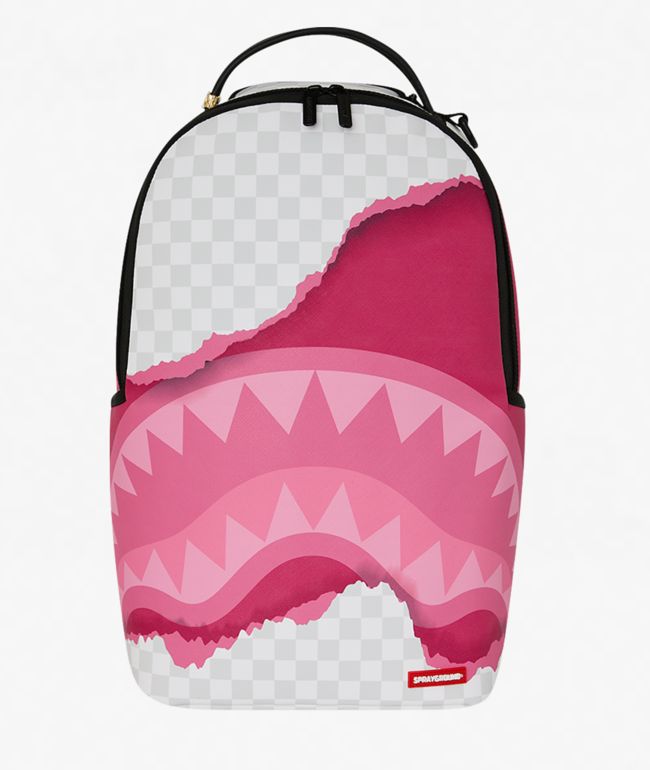 Sprayground 3D Check White & Pink Backpack - Sprayground