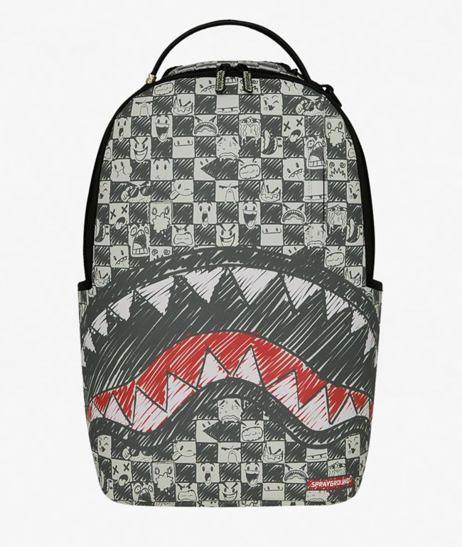 Sprayground Emote Checkered Green Backpack - Sprayground