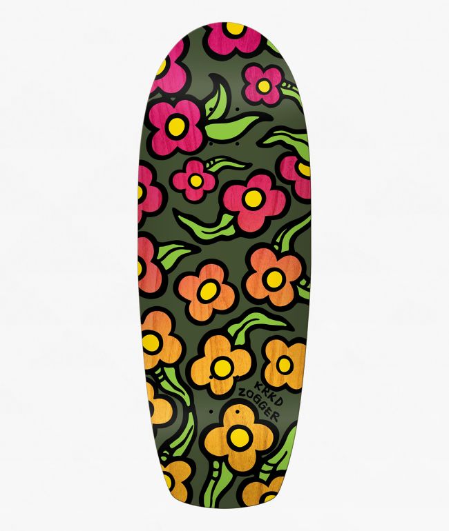 Krooked Team Zogger Flowers 10.75" Skateboard Deck - Krooked Skateboards