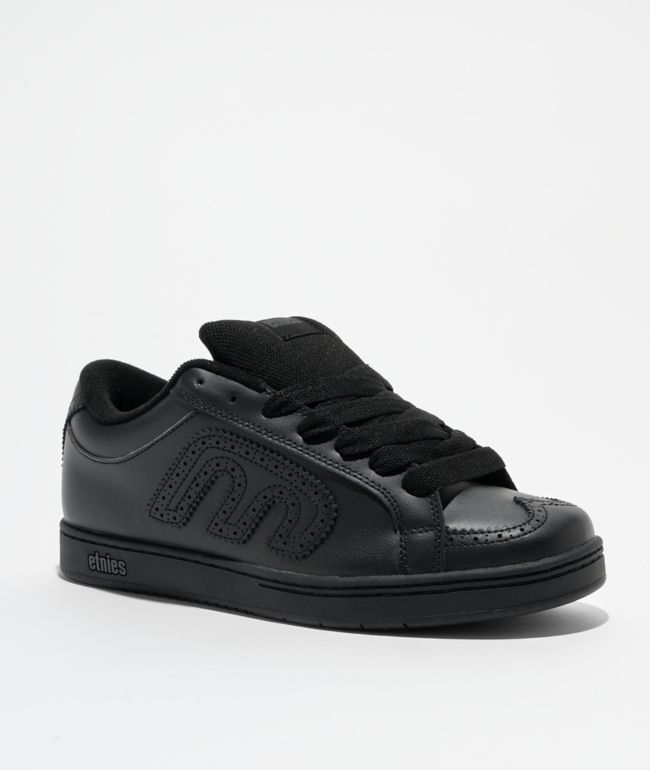 etnies Kingpin Wingtip Black Skate Shoes - etnies