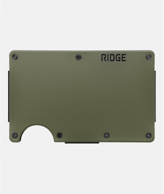 Ridge Matte Olive Metal Cardholder Wallet - Ridge