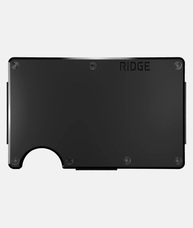 Ridge Royal Black Metal Cardholder Wallet - Ridge