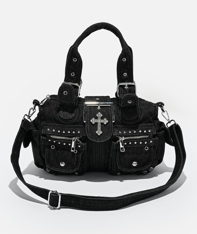 Insomnia Visuals Cross Black Handbag - Insomnia Visuals