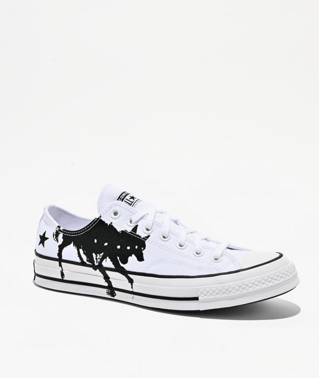 Converse x EDGLRD Chuck 70 Lo Ox White & Black Shoes - Converse