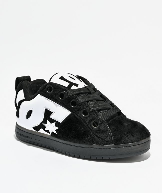 DC Court Graffik Puff Black & White Skate Shoes - DC