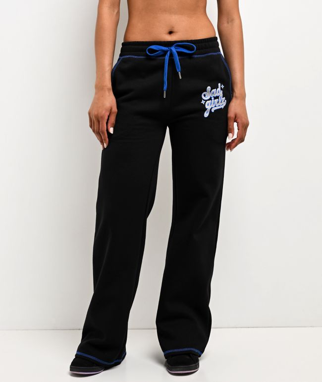 $AD GIRLZ By Junior H Airbrush Black Sweatpants - SAD GIRLZ