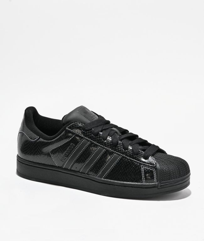 adidas Superstar II Snake Print Core Black & Cloud White Shoes - adidas