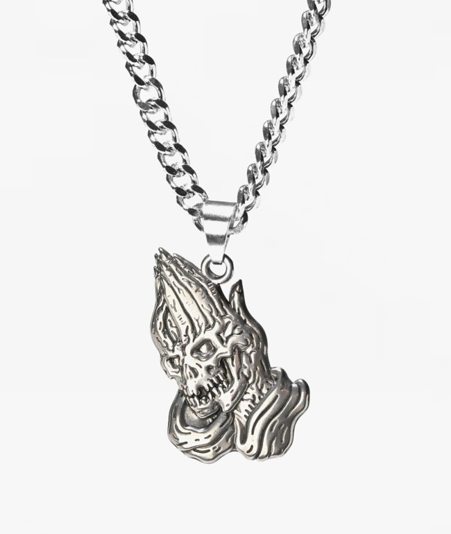 Lurking Class by Sketchy Tank Don't Pray For Me Silver Pendant Necklace - Lurking Class by Sketchy Tank