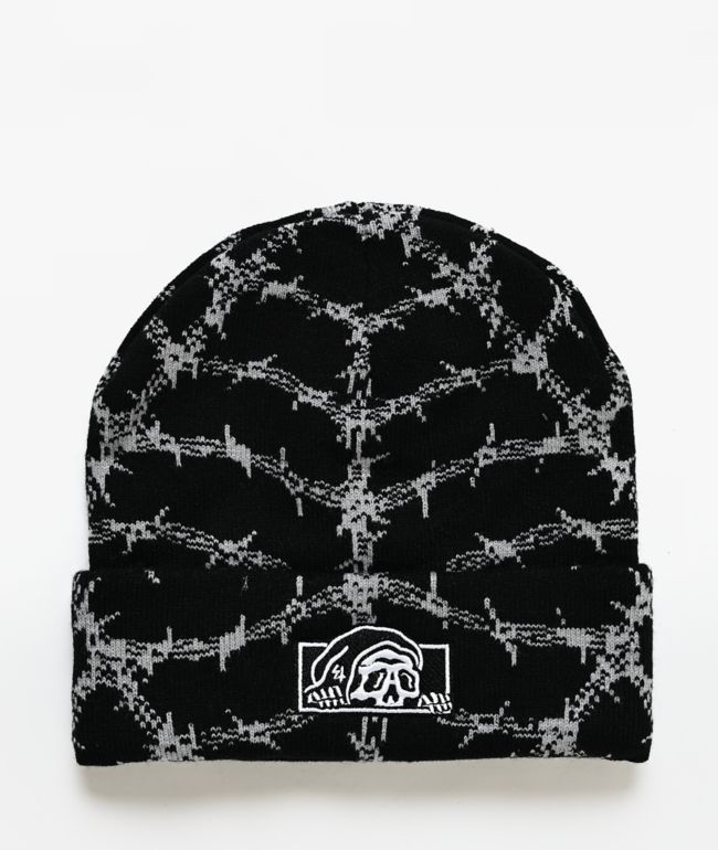 Lurking Class by Sketchy Tank Lurker Spiderweb Black Beanie - Lurking Class by Sketchy Tank