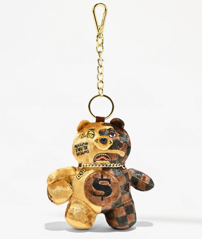 Sprayground Sip Gold Drip Bear Bag Charm - Sprayground
