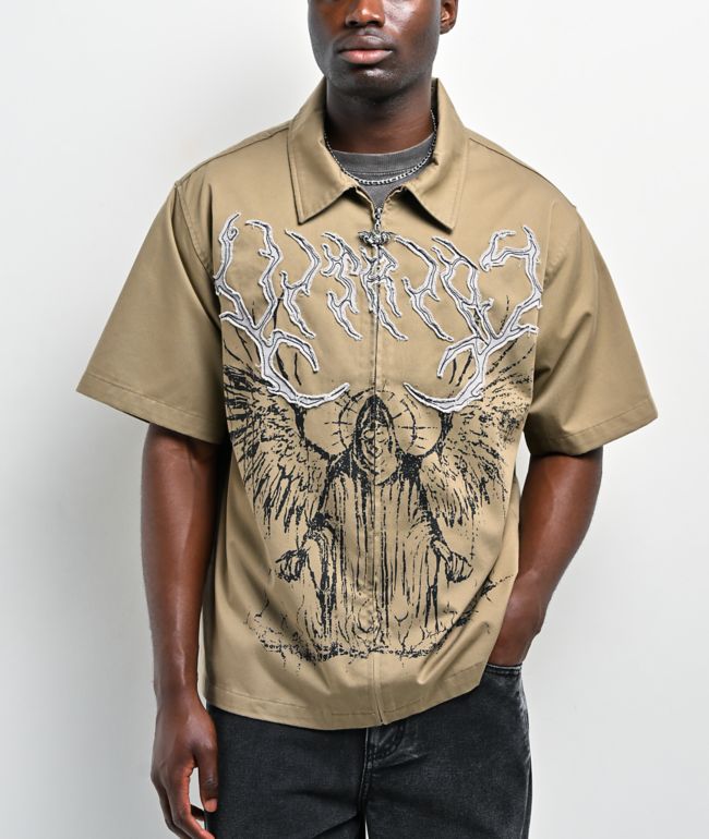 Vitriol Channel Wings Tan Work Shirt - Vitriol