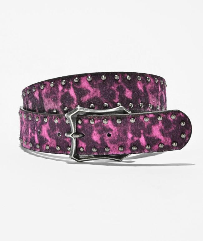 Vitriol Lounge Leopard Pink & Black Belt - Vitriol