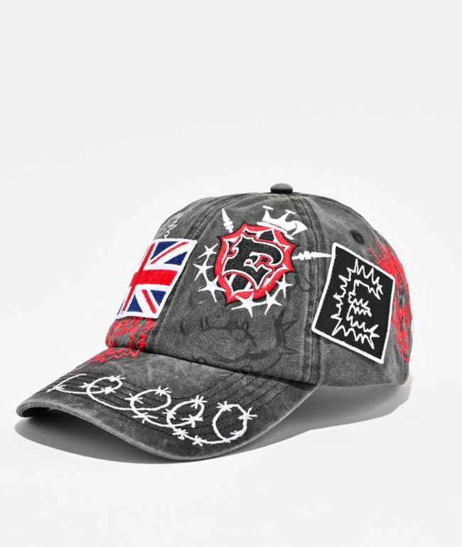 Empyre Johnny Patched Black Wash Strapback Hat - Empyre