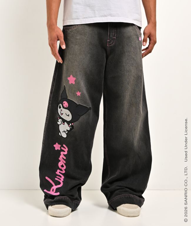 Hello Kitty® and Friends | A.LAB Kuromi™ Mega Black Wash Jeans - Hello Kitty And Friends