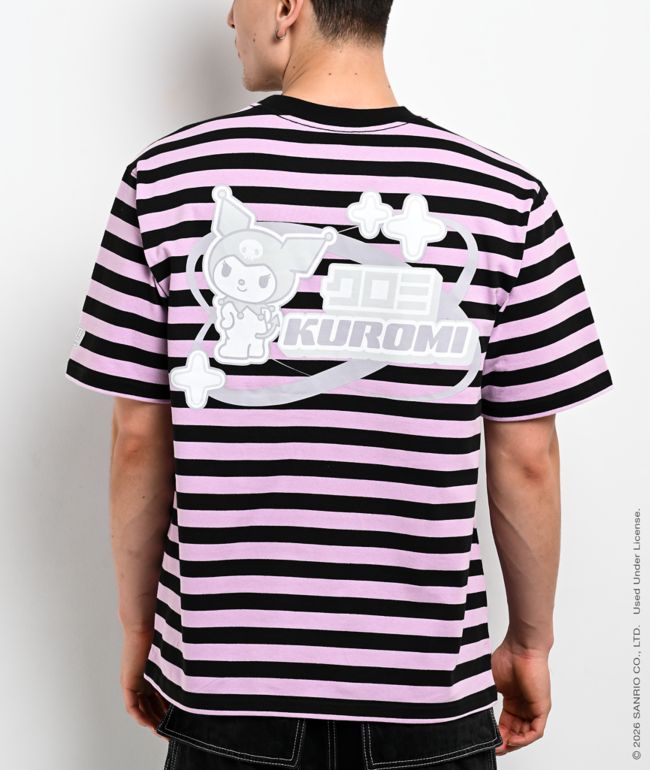 Hello Kitty® and Friends | A.LAB Kuromi™ Cyber Y2K Purple & Black Stripe T-Shirt - Hello Kitty And Friends