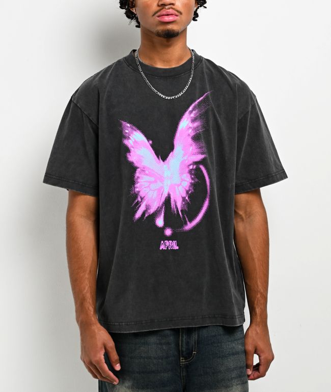 April Bright Black Wash T-Shirt - April Skateboards