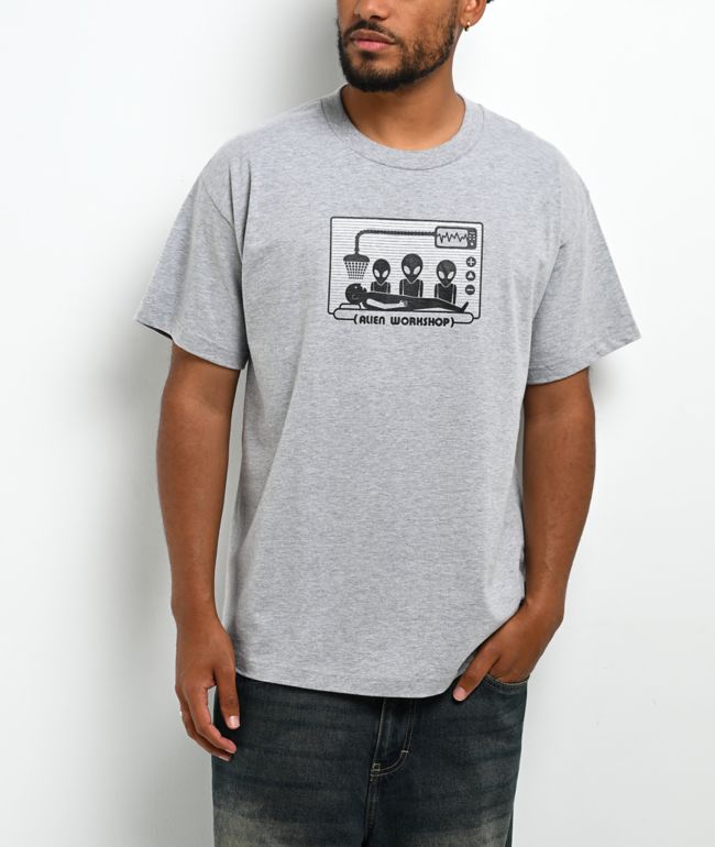 Alien Workshop Abduction Rays Grey T-Shirt - Alien Workshop