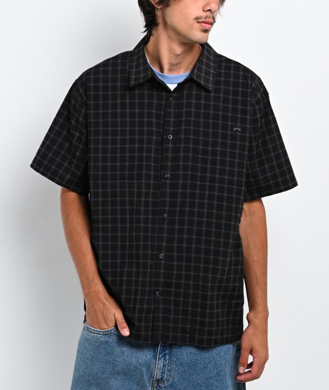 Billabong Vista Black Plaid Button Up Shirt - Billabong