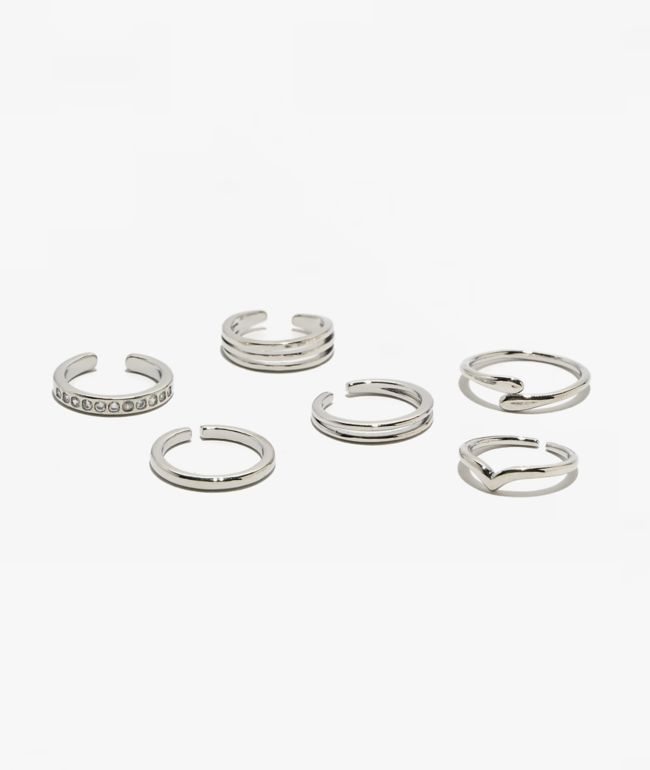 Ella Shea 6 Pack Silver Toe Rings - Ella Shea