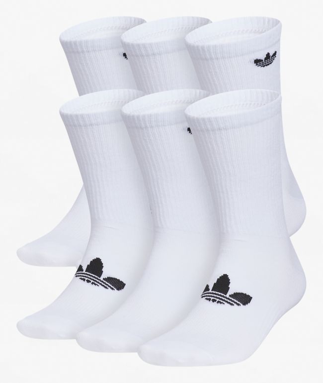 adidas Superlite 6 Pack White Crew Socks - adidas