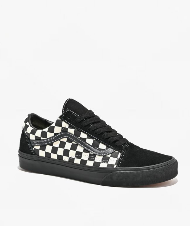 Vans Old Skool Checkerboard Black & White Skate Shoes - Vans