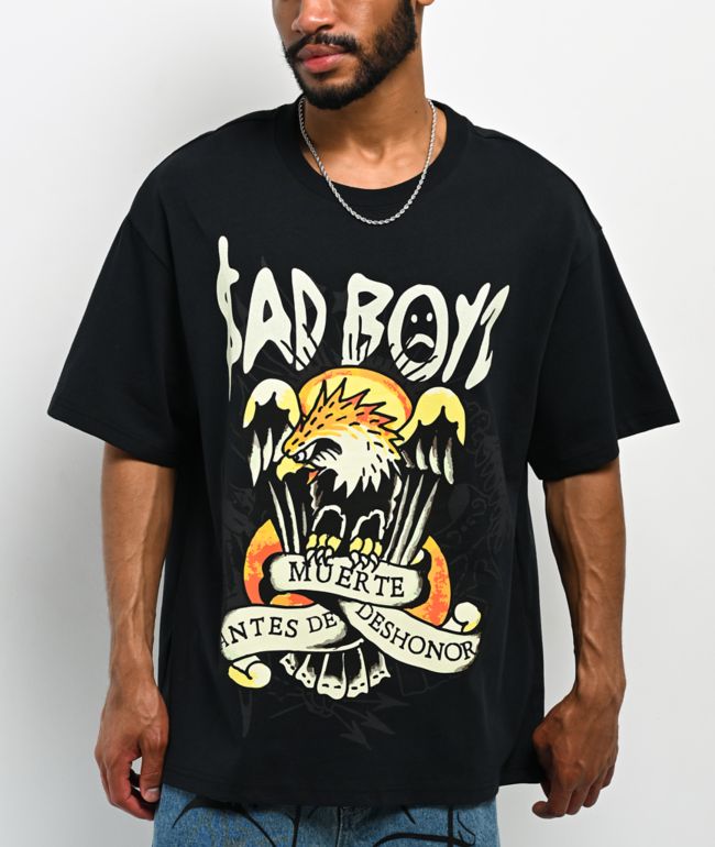 Ed Hardy x $AD BOYZ by Junior H Eagle Black T-Shirt - Ed Hardy