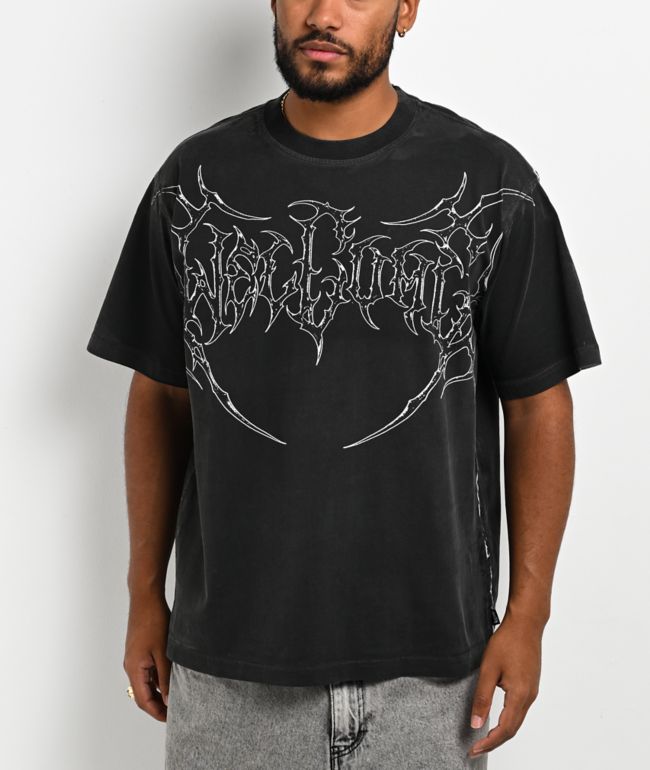 Welcome Grapple Black Wash T-Shirt - Welcome Skateboards