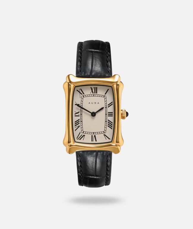 AURA Memento Mori Gold & Black Analog Watch - AURA Watches