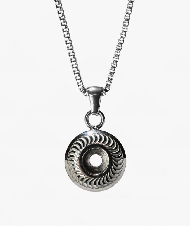 HUF x Spitfire Pendant 22" Silver Necklace - HUF