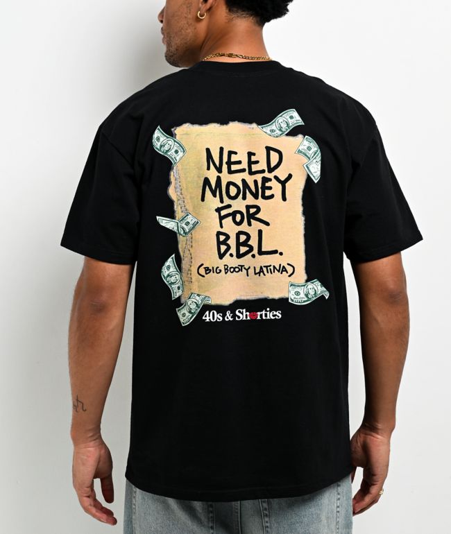 Chicos Toxicos x 40s & Shorties Need Money Black T-Shirt - Chicos Toxicos