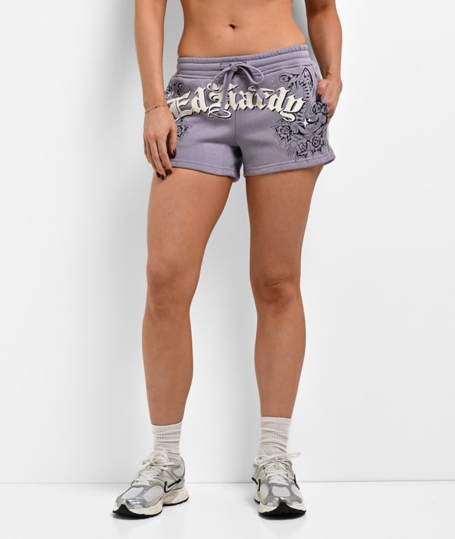 Ed Hardy x Broken Promises Cobra's Wrath Sweat Shorts - Ed Hardy