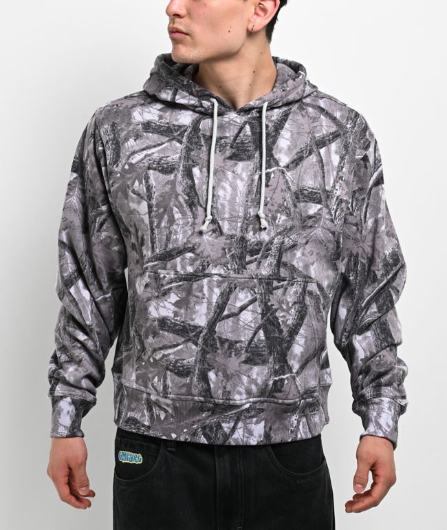 ITA Fractal Grey Camo Crop Hoodie - ITA