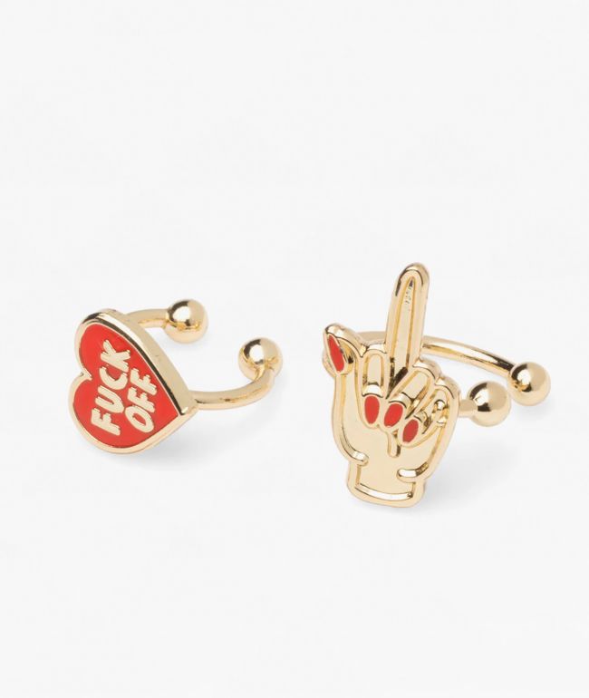 Yellow Owl Workshop F*ck Off & Middle Finger Ear Cuffs - Yellow Owl Workshop