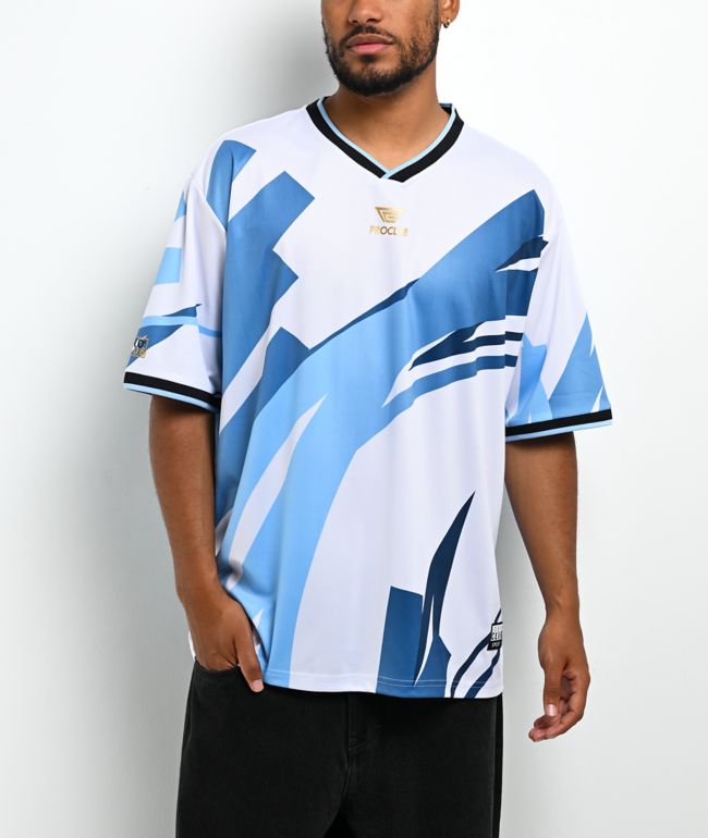 Pro Club Argentina White & Blue Soccer Jersey - Pro Club