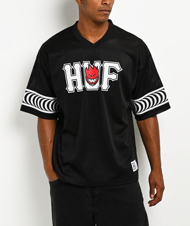 HUFx Spitfire Endzone Black Football Jersey - HUF