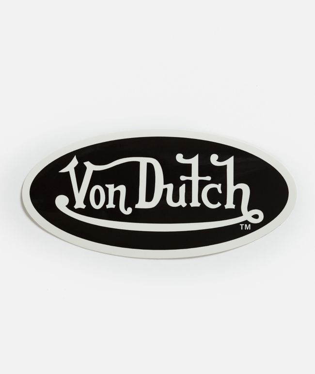 Von Dutch Core Logo Black & White Sticker - Von Dutch