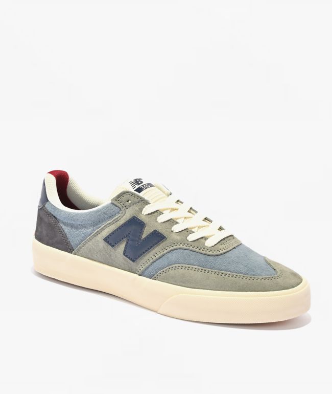 New Balance Numeric 340 Grey & Blue Skate Shoes - New Balance