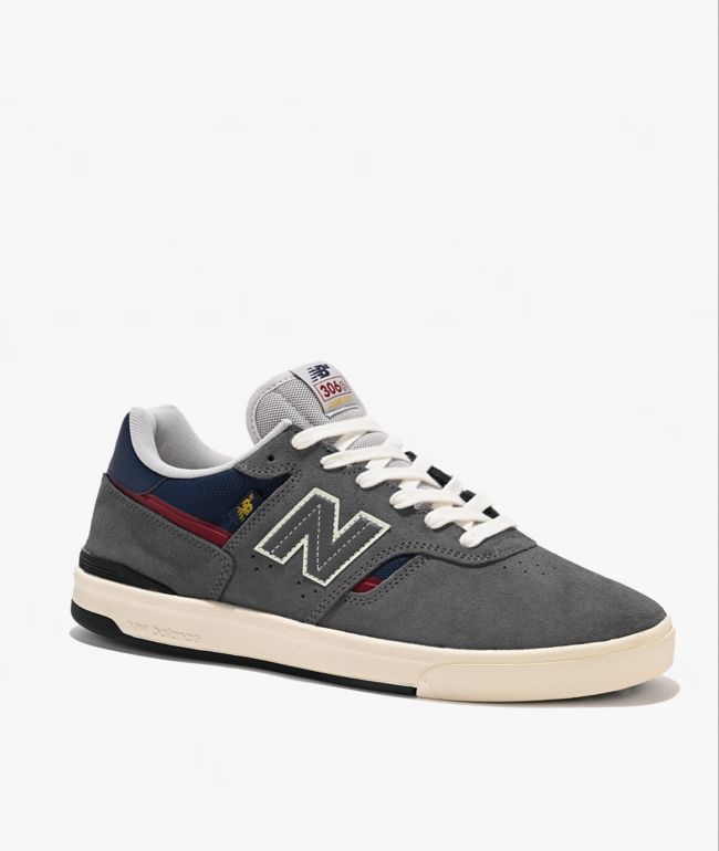 New Balance Numeric 306 Cup Jamie Foy Grey & Navy Skate Shoes - New Balance
