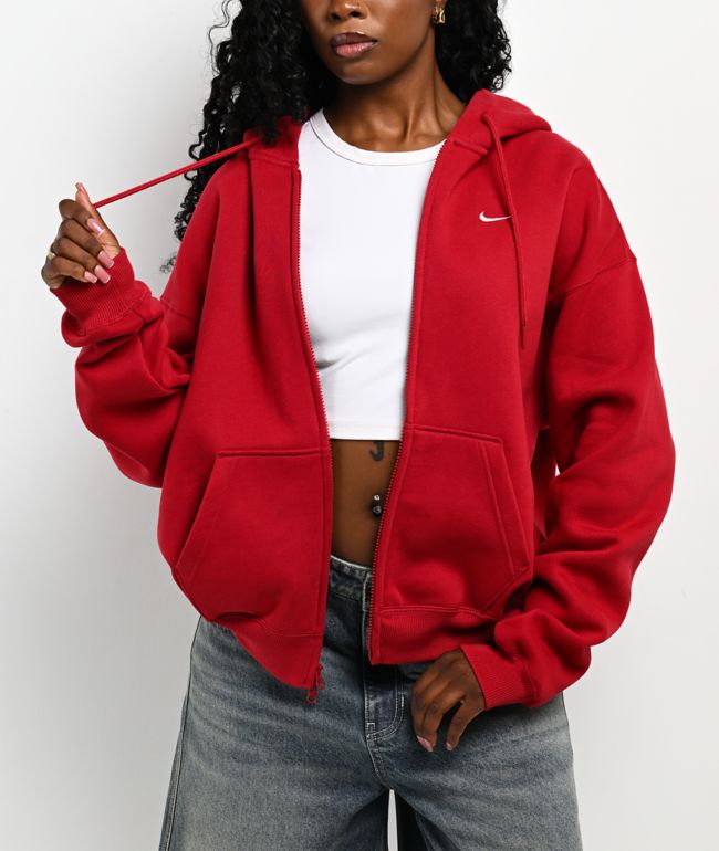 Nike Studio Red Zip Hoodie - Nike