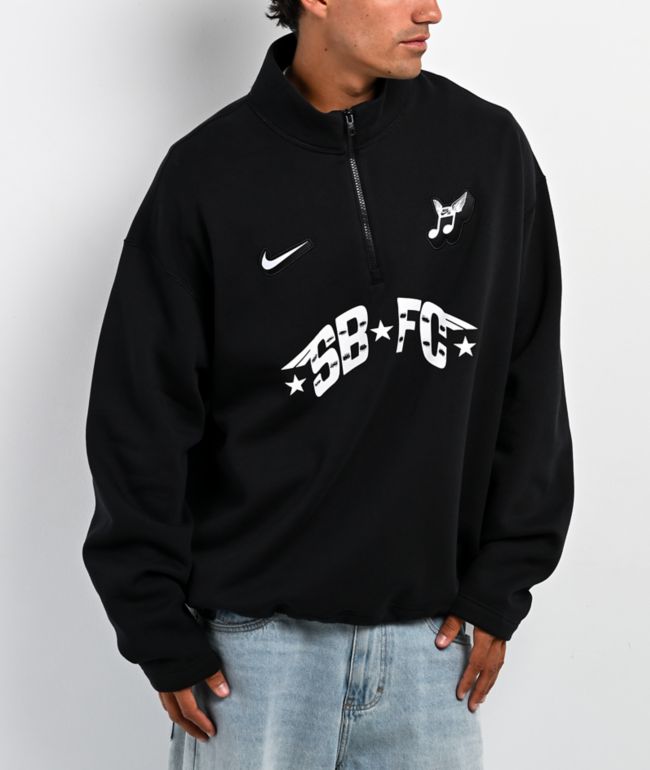 Nike SB FC Black Oversized Quarter Zip Sweatshirt - Nike
