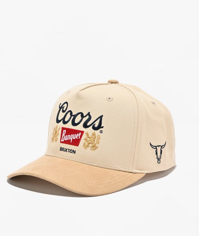 Brixton x Coors Griffin Tan & Khaki Snapback Hat - Brixton