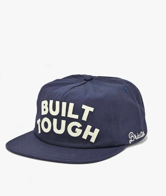 Brixton x Ford Built Tough Navy Snapback Hat - Brixton