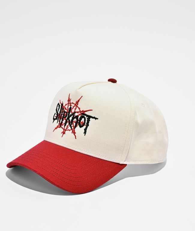 Welcome x Slipknot Nonagram White & Red Snapback Hat - Welcome Skateboards