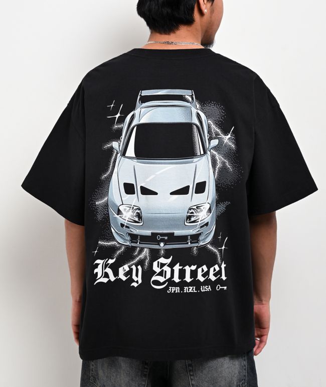 Key Street Lightning Black T-Shirt - Key Street