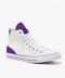 Converse Chuck Taylor All Star High Top in White, Purple