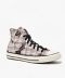 Converse Chuck Taylor All Star High Top in Pink Plaid, Black Lace
