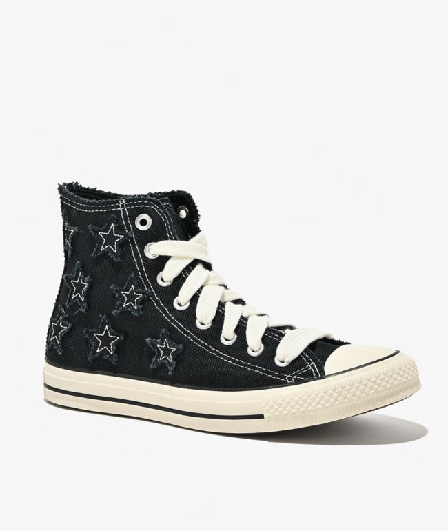 Converse Chuck Taylor All Star Starstruck Distressed Black High Top Shoes - Converse